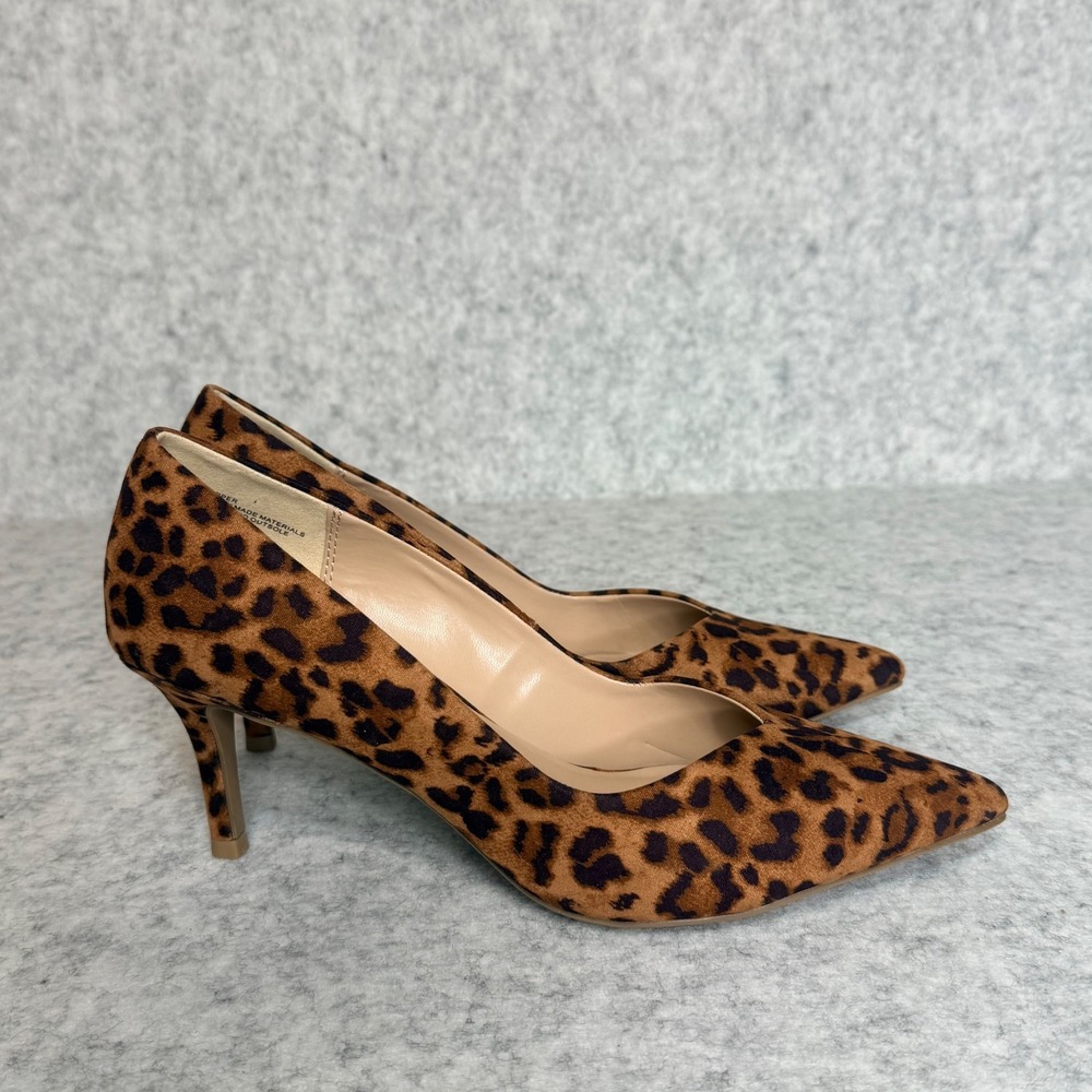 Crown & Ivy Alyssa Leopard Print Pumps Womens 9.5 Brown NEW
